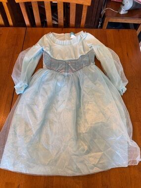 Medium  (7/8) Disney Little Mermaid Live Action Blue Ariel Long sleeve dress